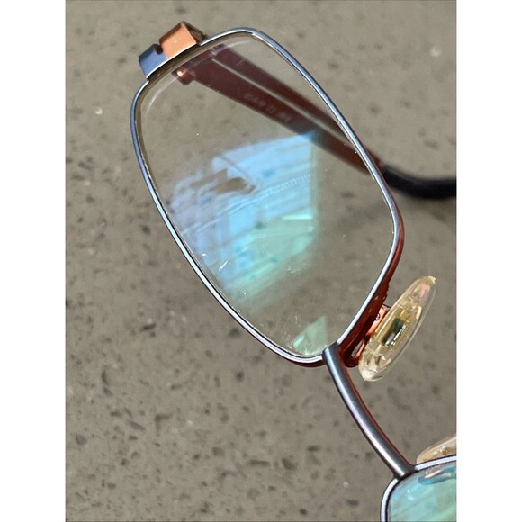 Bertelli B 667 C.2 49-16-135 Orange red  Etch Eyeglasses Frames ONLY rectangle main image 5